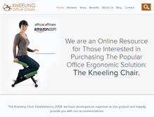 Tablet Screenshot of kneelingofficechairs.com